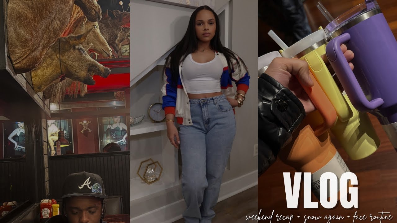 VLOG: Weekend Recap + Face Routine + Juicing + Snow Again + Dinner At Home