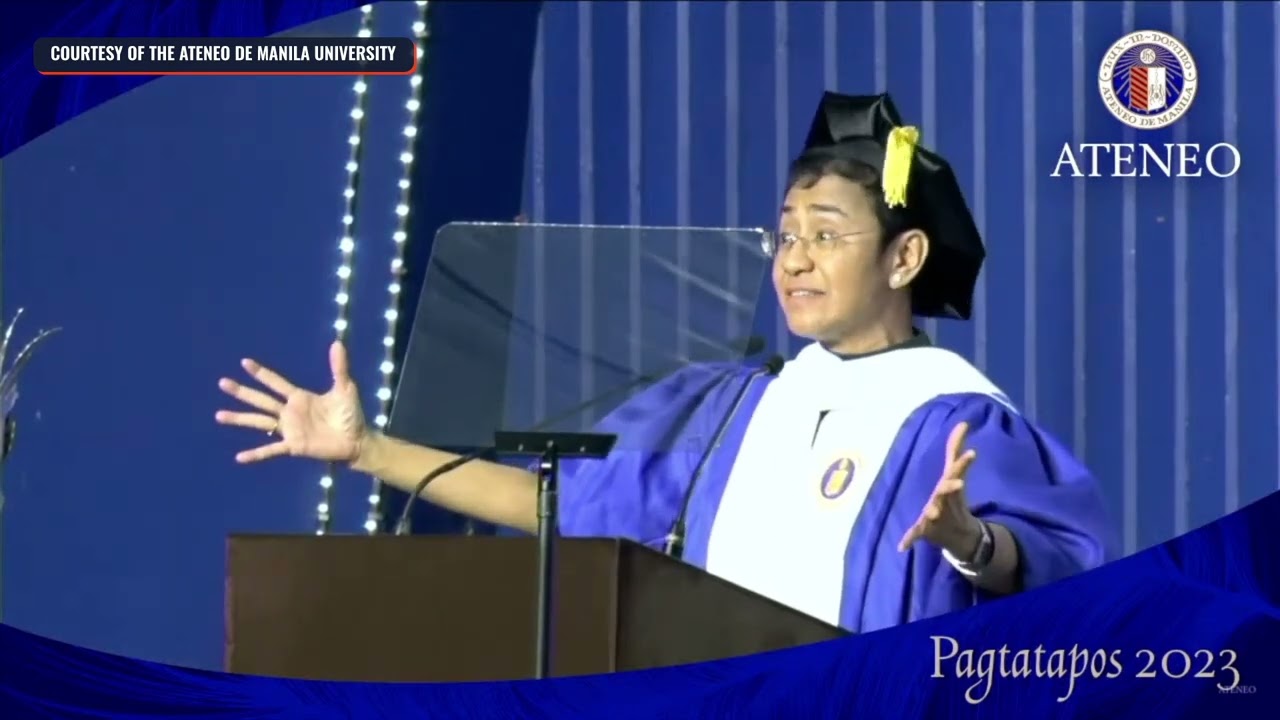 Maria Ressa receives honorary degree from Ateneo, delivers commencement speech