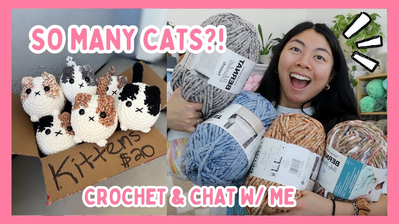 Свяжу как можно больше КОШЕК?! 🐈 Вяжу крючком и общаюсь со мной! Видеоблог по вязанию крючком / К...
