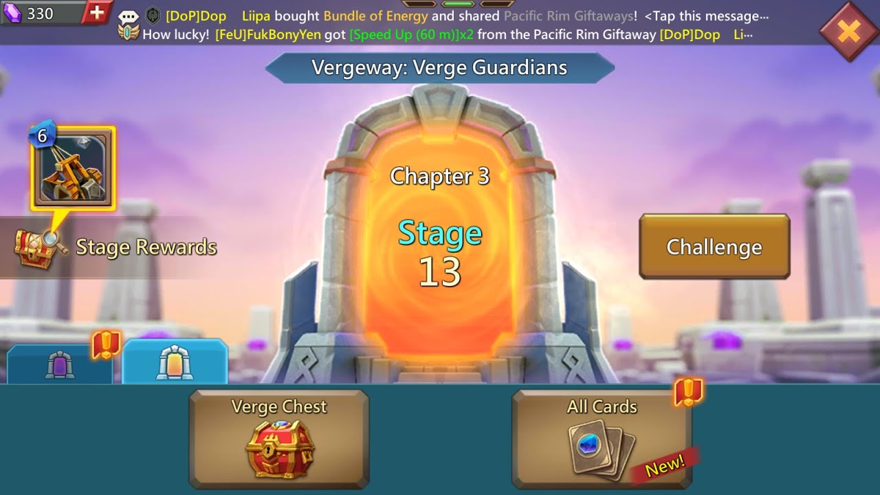 Lords Mobile Vergeway Chapter 3 stage 13
