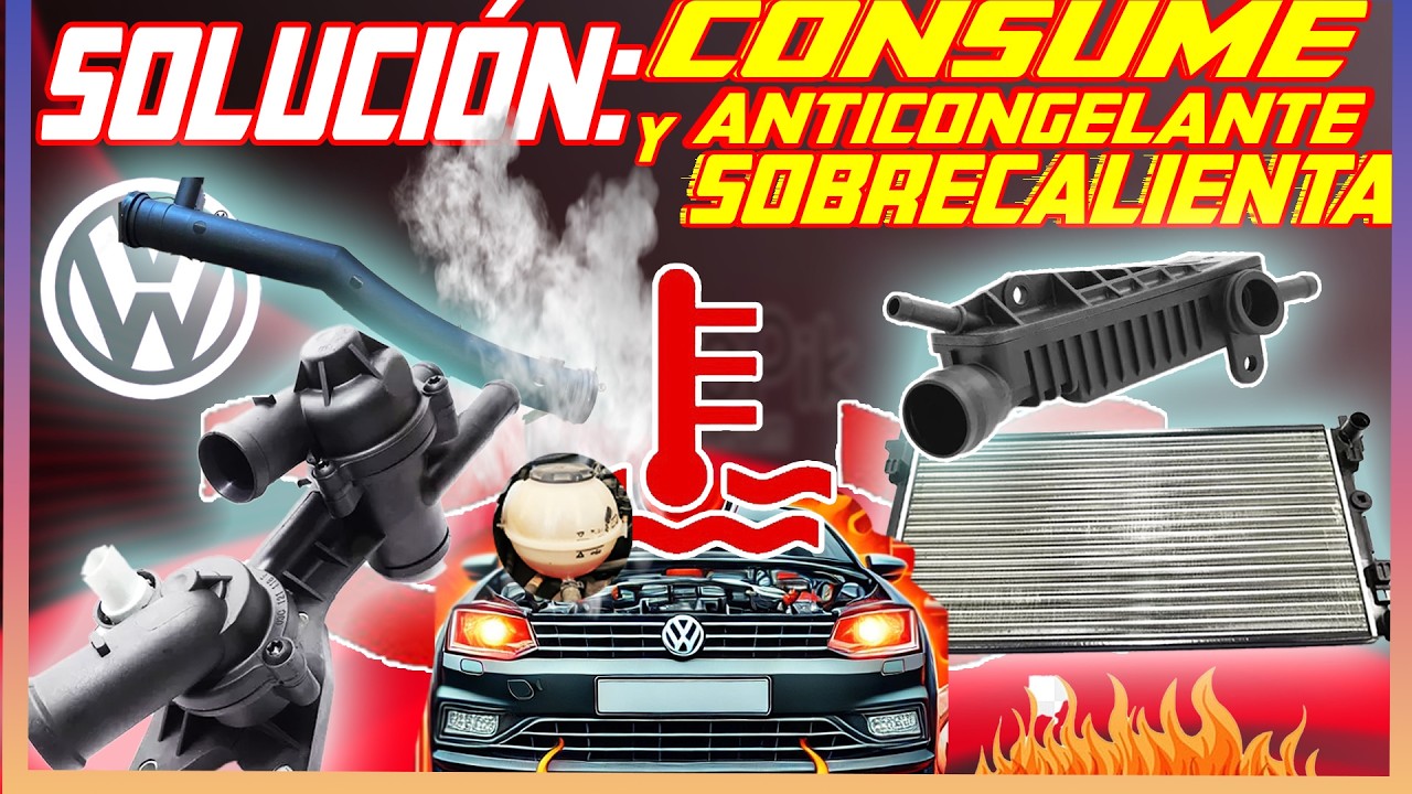 SOLUCIÓN: CONSUME ANTICONGELANTE SE RECALIENTA, CÓMO CAMBIAR BRIDA CALEFACCIÓN,TOMA DE AGUA RADIADOR