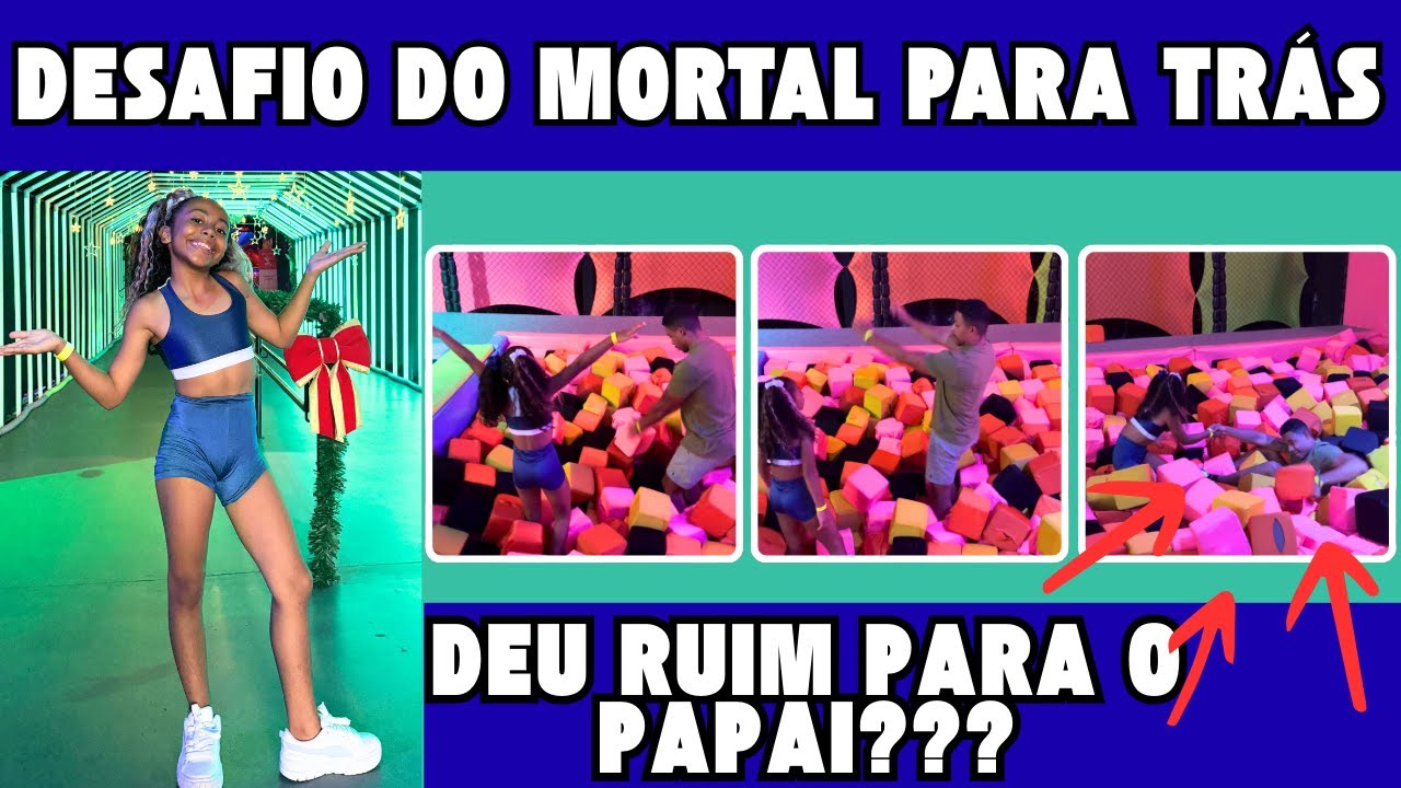DESAFIEI MEU PAI A FAZER UM MORTAL PRA TRÁS 😱 | DEU RUIM?