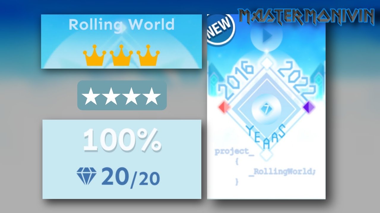 「Rolling Sky Edit」Rolling World ★★★★, 100% PERFECT WAY | MasterMonivin