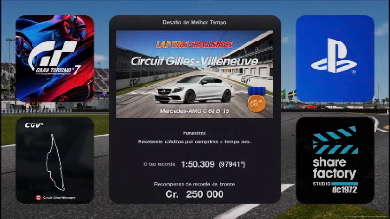#GT7 🏁 Lap Time Challenge / 🗺 Circuit Gilles-Villeneuve 🚘 Mercedes-AMG C 63 S '15 #PS5