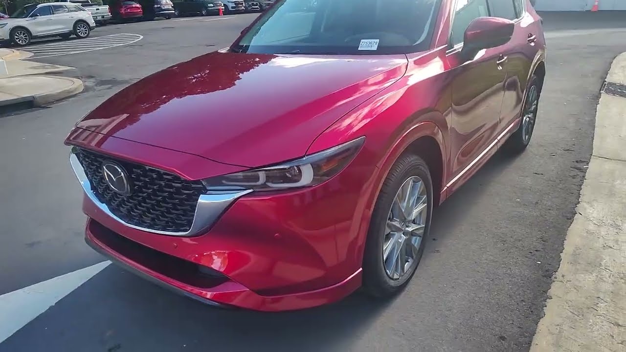 2025 Mazda CX-5 Premium Plus Soul Red Crystal Metallic over Black Leather stk