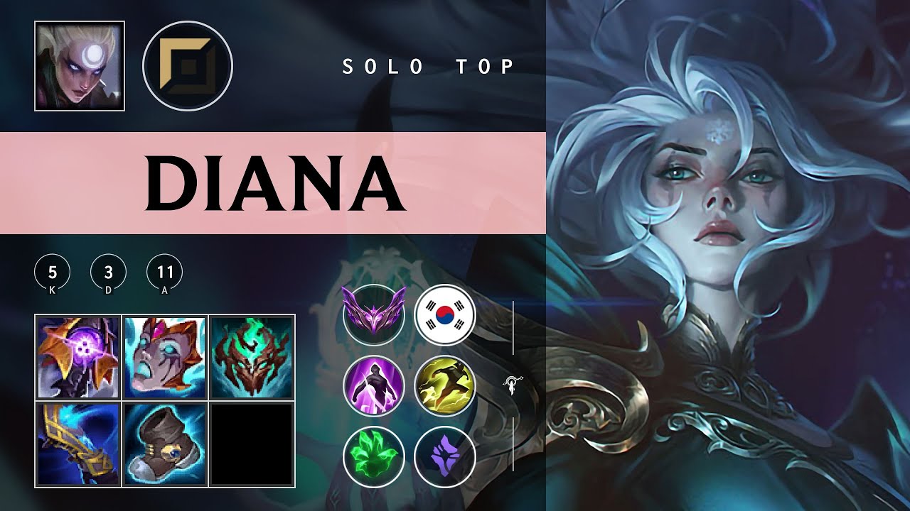 Diana Top vs Malphite - KR Master Patch 25.24