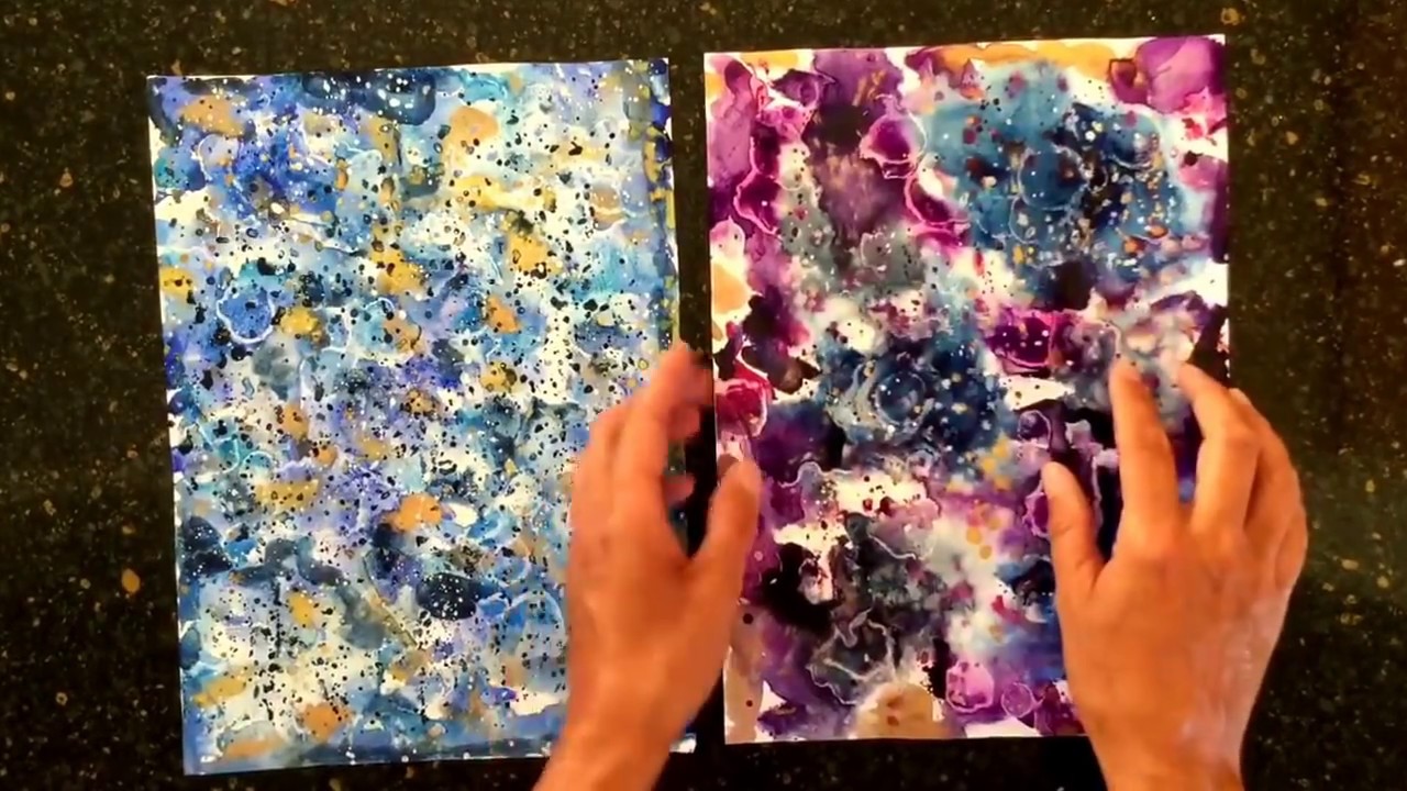 HOW TO MAKE GORGEOUS WATER COLOUR AND ISOPROPYL ALCOHOL BACKGROUNDS