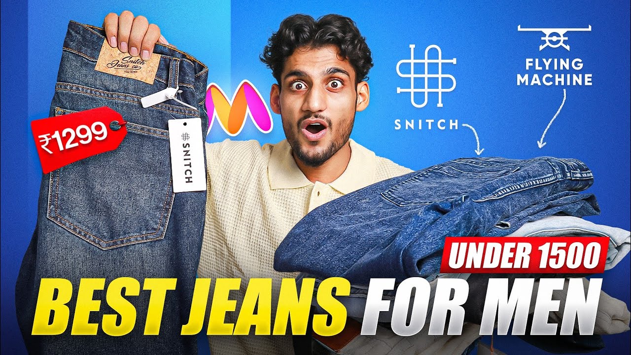 BEST JEANS FOR MEN Under ₹1500 🔥 SNITCH, Flying Machine, Baggy & Straight Fit Haul #fashion #jeans 