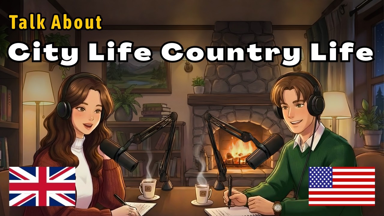 City Life Vs Country Life - English Speaking & Listening Podcast ( A1 A2 )