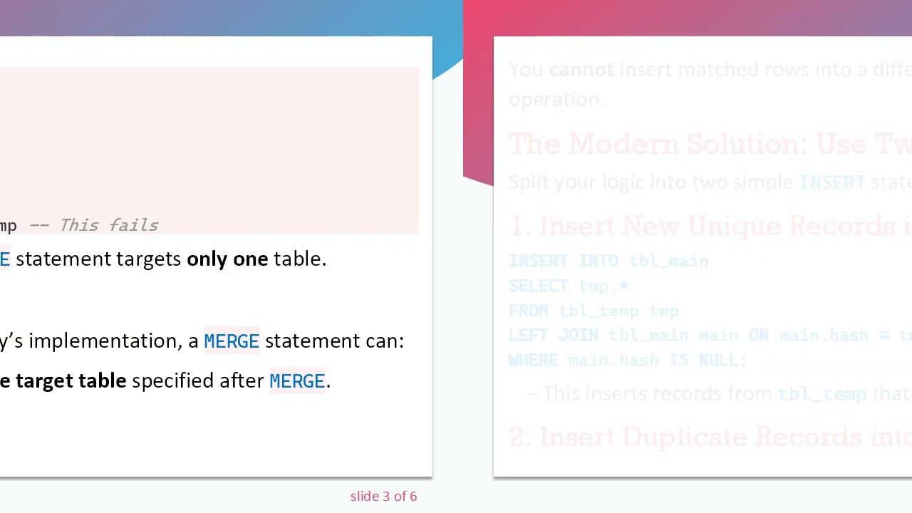 How to Handle MERGE Conflicts in BigQuery by Inserting Matched Records into a Different Table