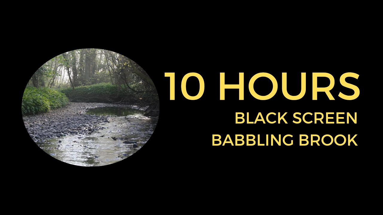 Babbling Brook - 10 Hours - Black Screen