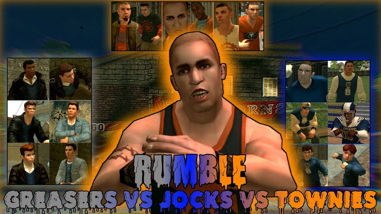 Greasers vs Jocks vs Townies (no leaders) - BULLY AE (RUMBLE)
