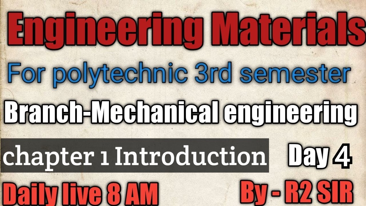 Engineering Materials for Polytechnic 3rd Semester Mechanical branch ।। Chapter 1 part 4।। 