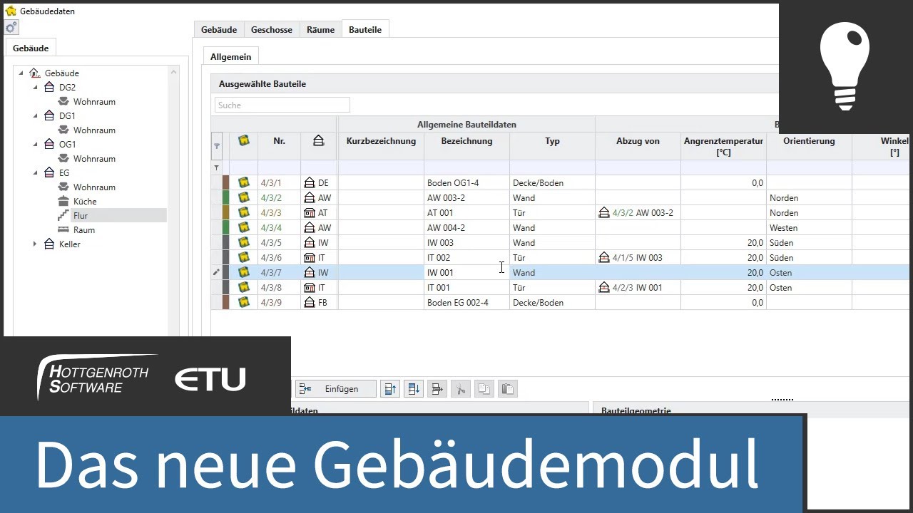 Das neue Geb&auml;udemodul - Teil 2 - Tabellarischer Erfassungsassistent