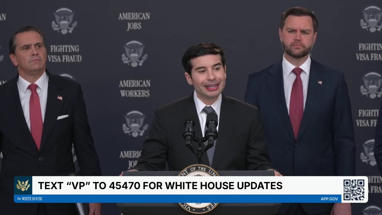 Vice President JD Vance Holds Press Conference on Fighting Visa Fraud