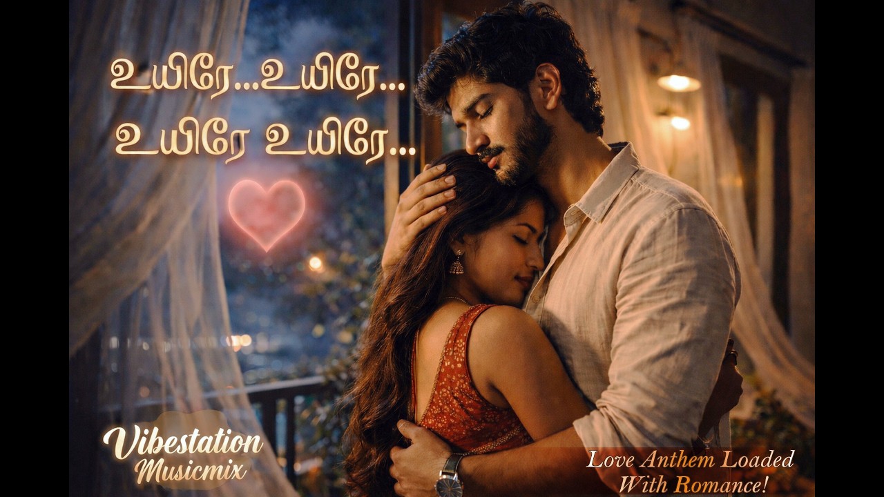 Uyire Uyire ❤️ Emotional Tamil Love Song | Romantic Couple Love Status | Vibestation Musicmix
