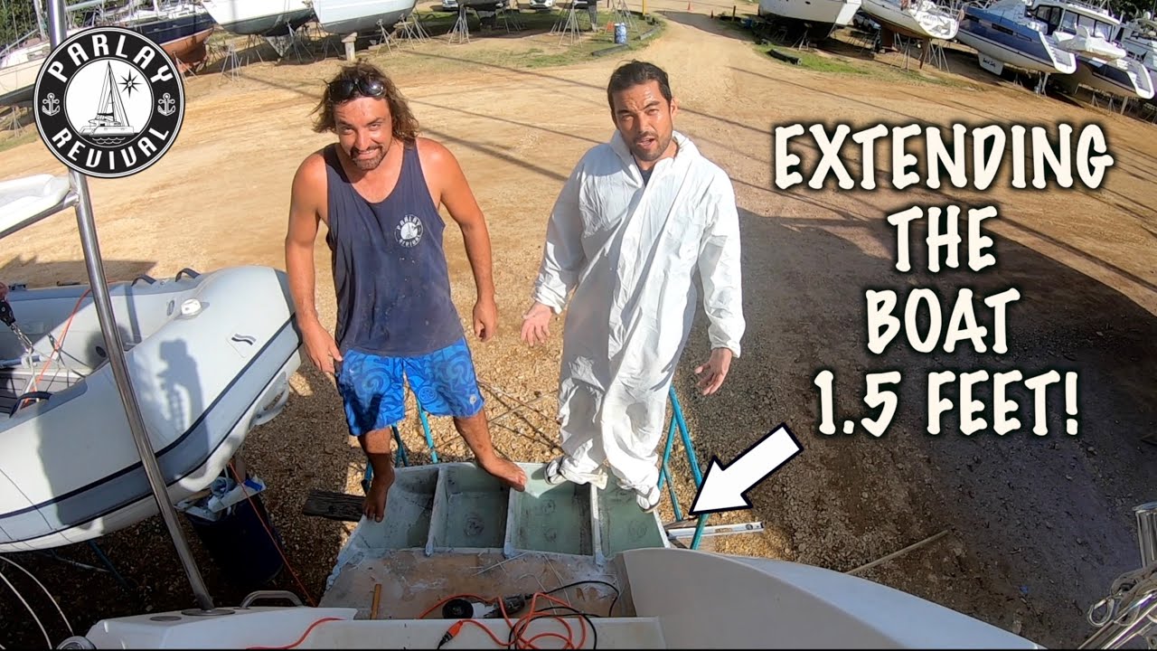 HUGE PROGRESS!! Catamaran transom extension - Part 2