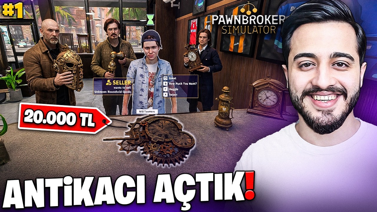 ANTİKA AL SAT DÜKKANI AÇTIK! ESKİ DEĞERLİ EŞYALAR ALIP SATIYORUZ! Pawnbroker Simülatör