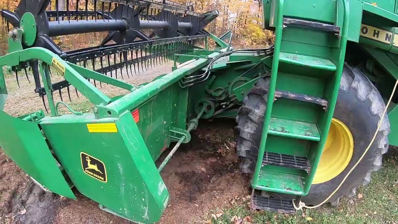 Bean Head Install on the 1974 John Deere 6600 and Finishing Beans for 2019