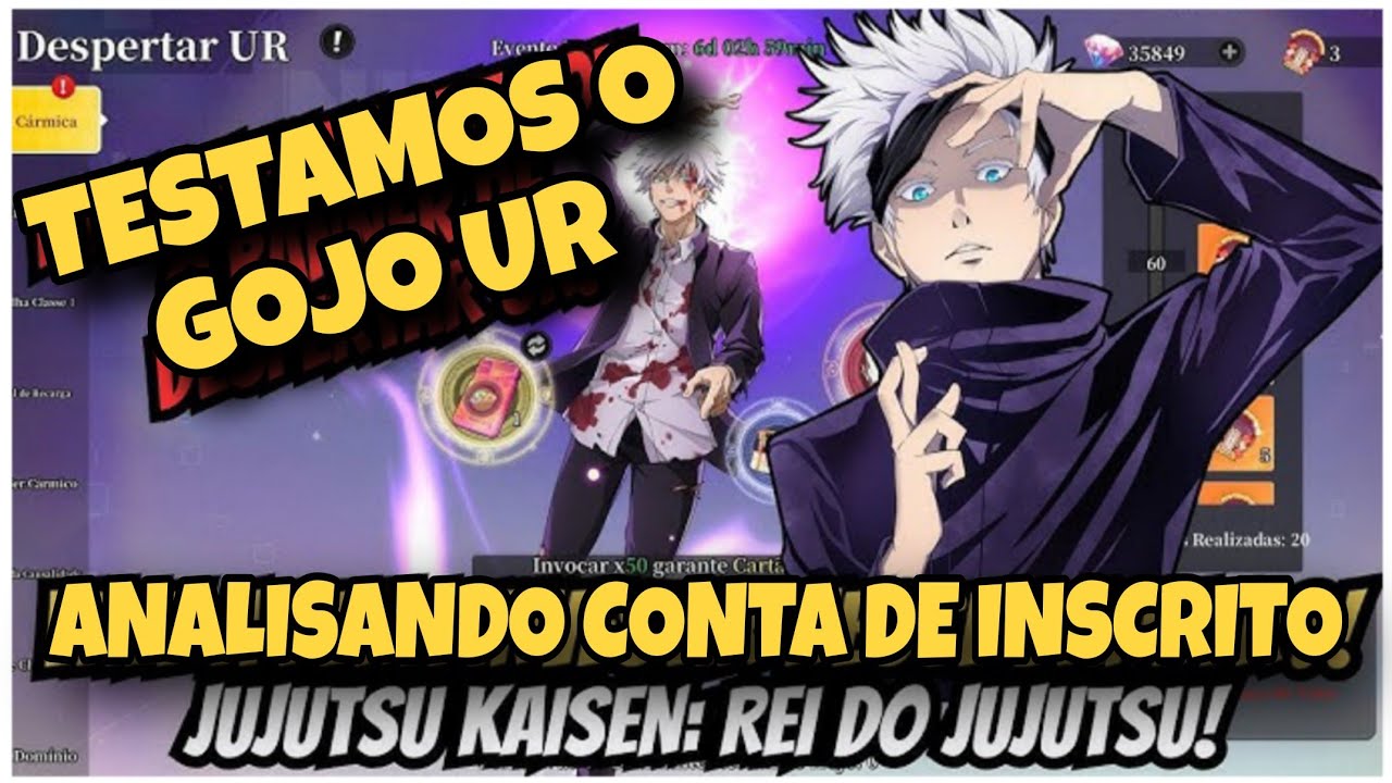 TESTAMOS O GOJO UR NESSA CONTA TOP GLOBAL DO SANDUÍCHE DE MERDA! ANÁLISE DE CONTA NO REI DO JUJUTSU