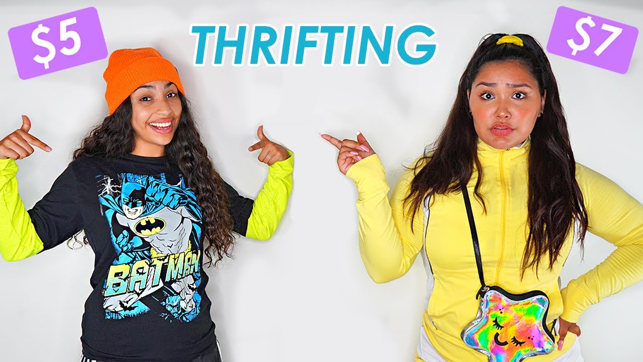 Sisters thrift each other outfits 👕