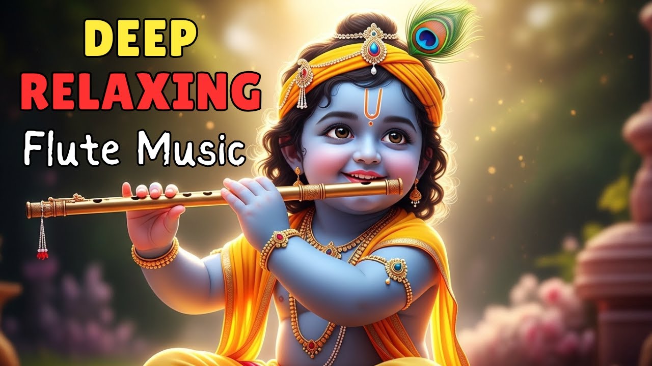 BEST KRISHNA FLUTE MUSIC  || DEEP RELAXING || VRINDAVAN KRISHNA BHAKTI
