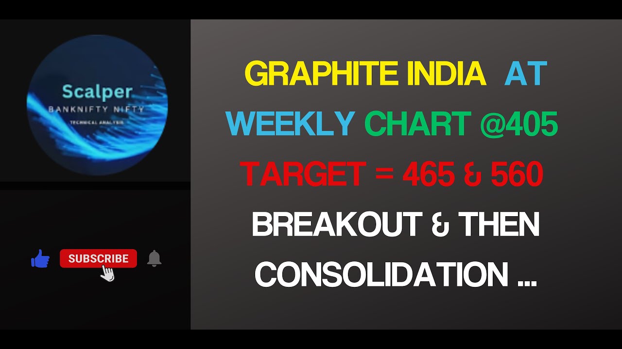 GRAPHITE INDIA  AT WEEKLY CHART @405 TARGET = 465 & 560 BREAKOUT & THEN CONSOLIDATION ...