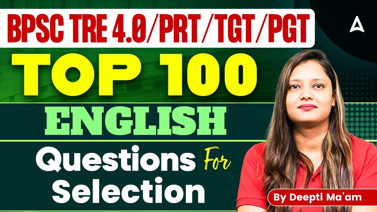 BPSC TRE 4.0 English Classes | BPSC TRE English Expected Questions | TRE English By Deepti Mam