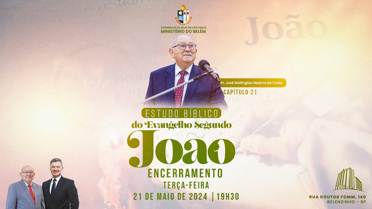 CULTO DE DOUTRINA | ESTUDO BIBLICO DO EVANGELHO SEGUNDO JOÃO | 21/05/2024 | TV AD BELÉM
