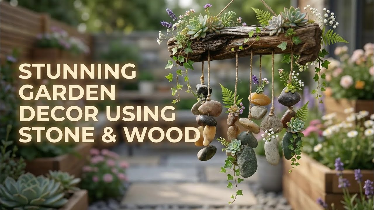 🌿 Stunning Outdoor Art Projects: Crafting Garden Decor With Natural Stones & Wood