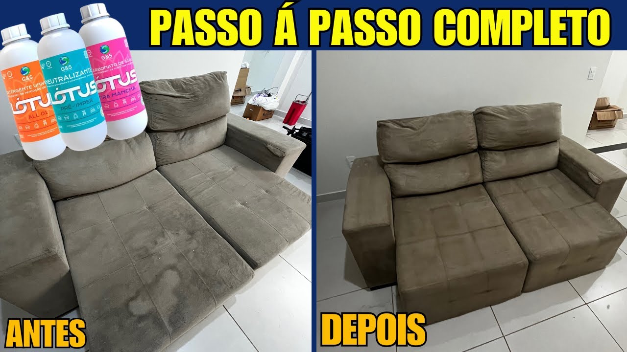 Como fazer higienização de sofá MUITO SUJO com o Trio G&S *passo á passo*