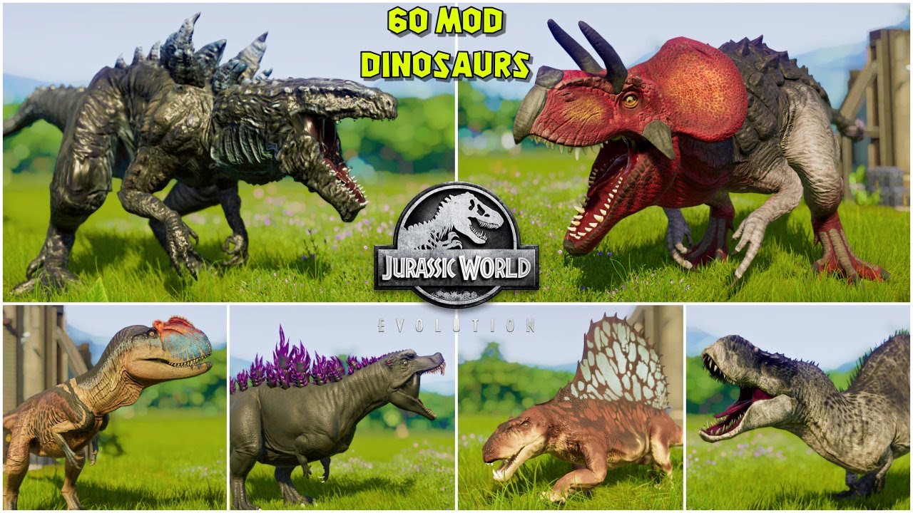 ALL 60 MODDED DINOSAURS | Episode 1 | Jurassic World Evolution