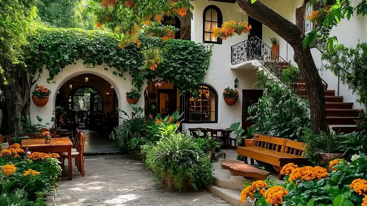 Cozy Garden Caf&eacute; Jazz 🌼 Gentle Morning Breeze, Birds & Smooth Tunes for Productive Focus