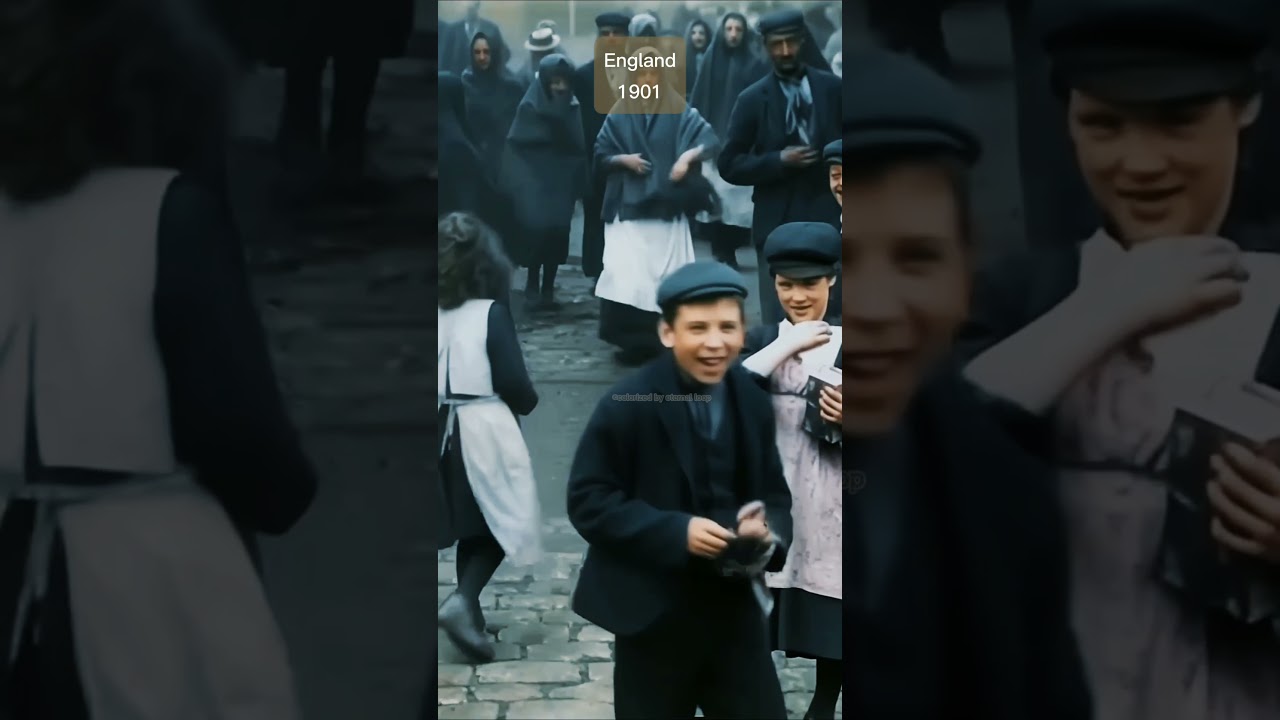Rare Historical Footage of Life in England, 1901 | Restored and Colorized