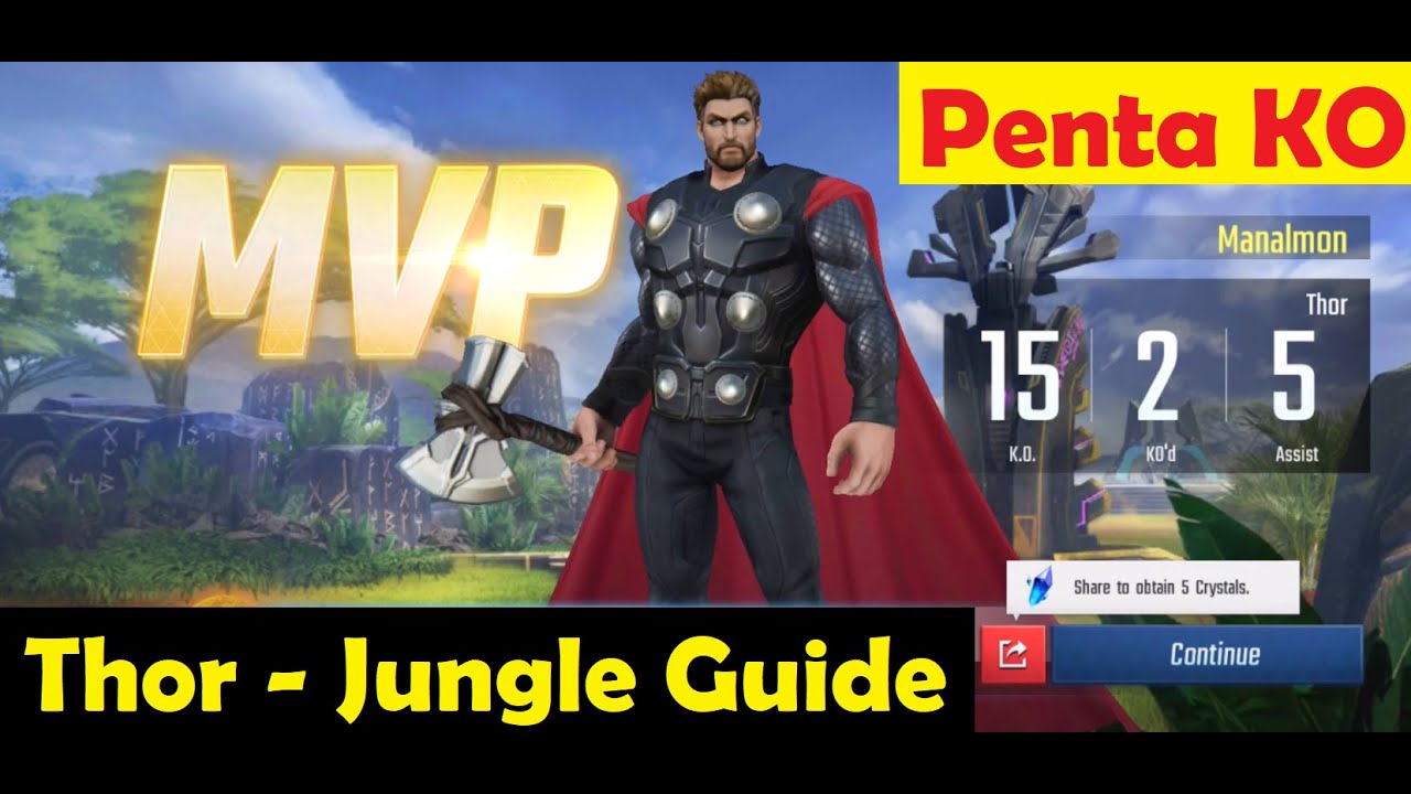 Thor Penta KO|Jungle Guide - Best Build Items |Marvel Super War