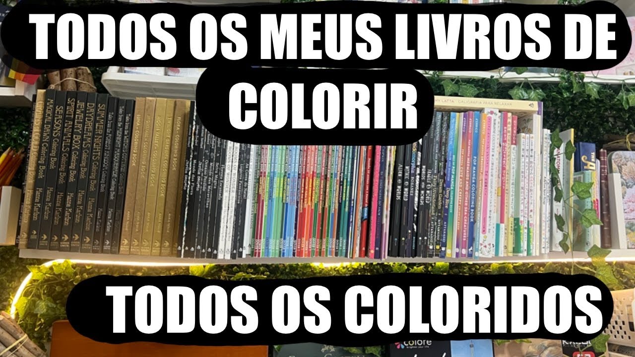 TODOS OS MEUS LIVROS DE COLORIR E OS MEUS COLORIDOS - TODOS MIS LIBROS DE COLOREAR