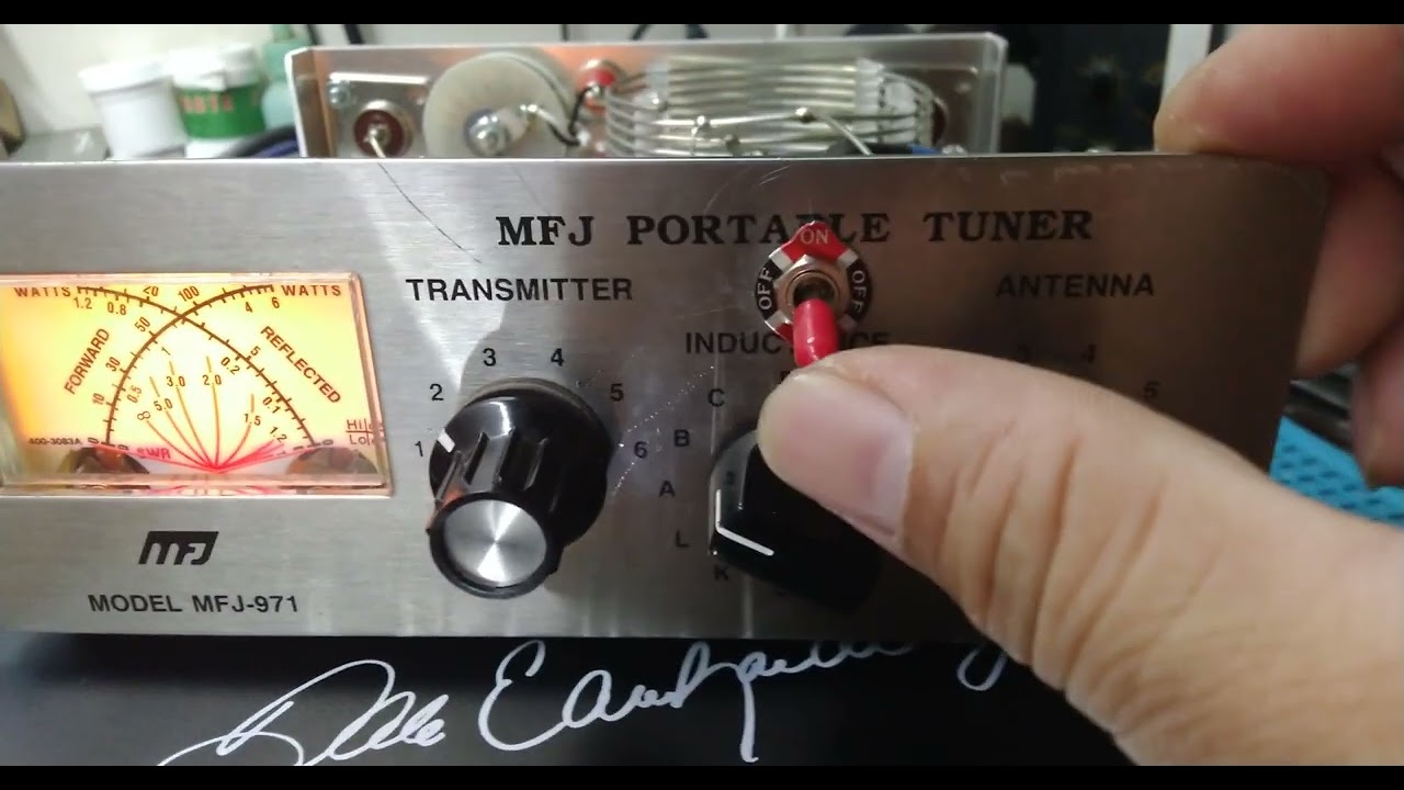 2023-12-17-01:30 MFJ-971 Antenna Tuner Setup a [Bypass switch].