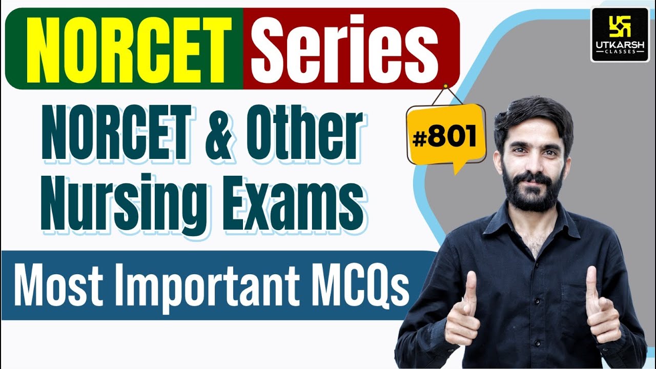 MSN, PEDIA, PHARMA | NORCET Series #801 | All Nursing Exams Special Class By Raju Sir