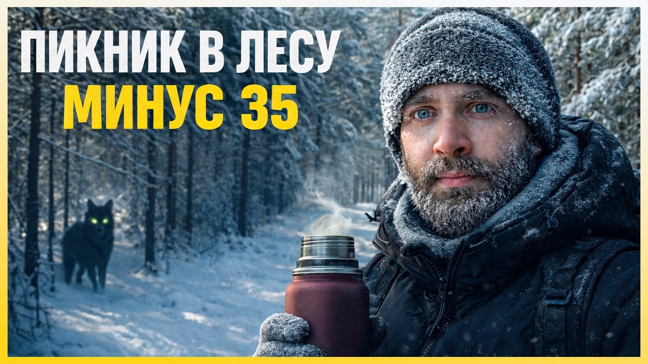 Обедаю в лесу в минус 35