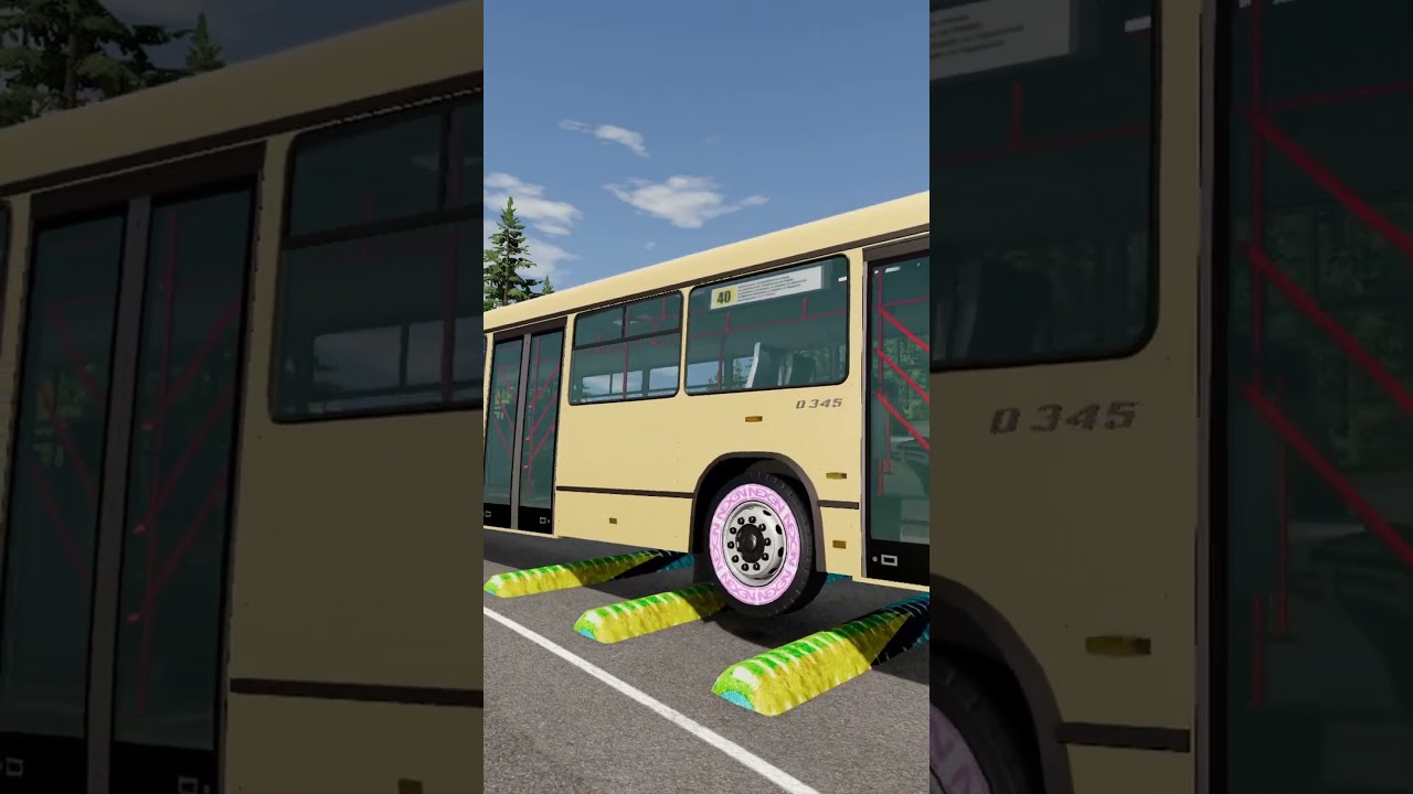BeamNG.drive Truck and Cars vs Speed Bump Eps554