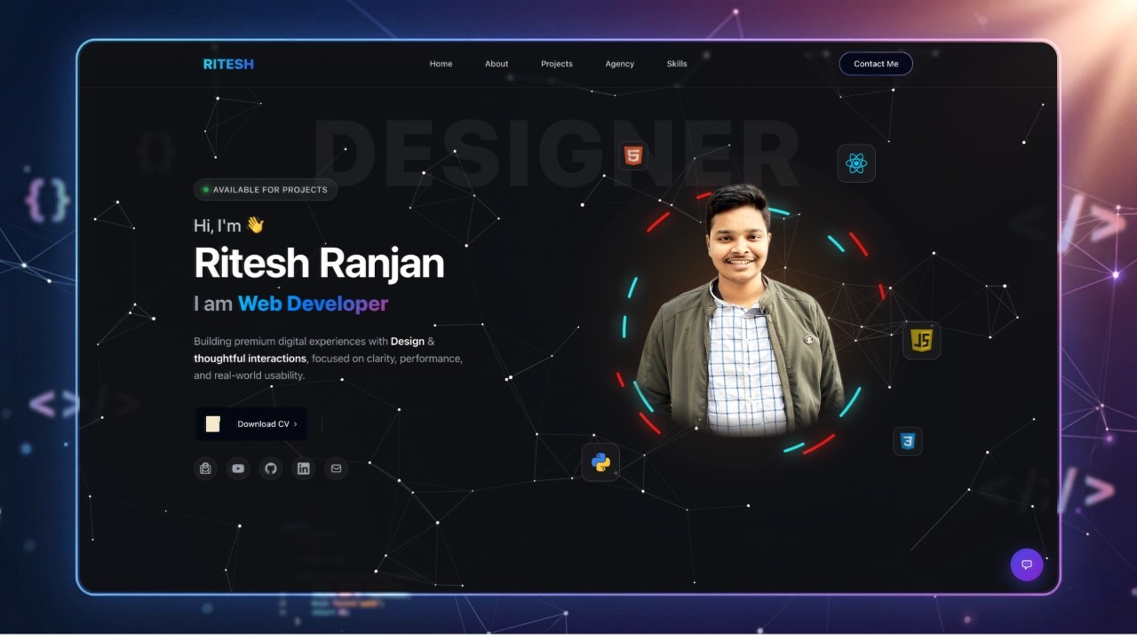 Создайте адаптивный сайт-портфолио с помощью Tailwind CSS | React | GSAP | Portfolio Kaise Banaye