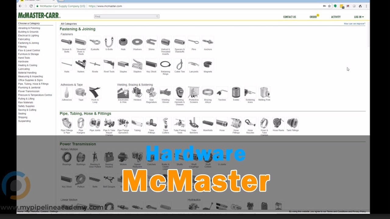 Mechanical Design: McMaster