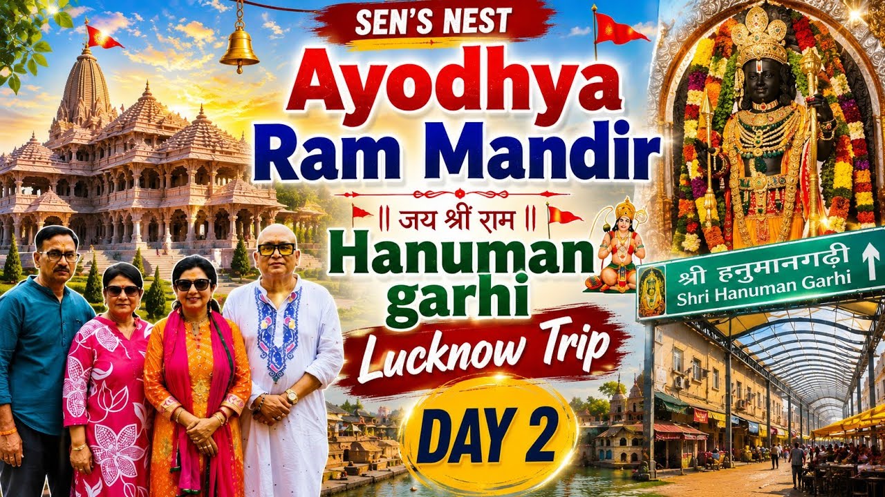 AYODHYA RAM TEMPLE / HANUMAN GARHI / LUCKNOW TRIP DAY - 2  @sensnest1131