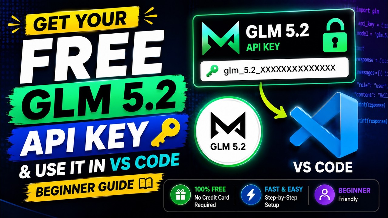 Как получить бесплатный API-ключ GLM 5.2 и использовать его в VS Code | Руководство для начинающи...