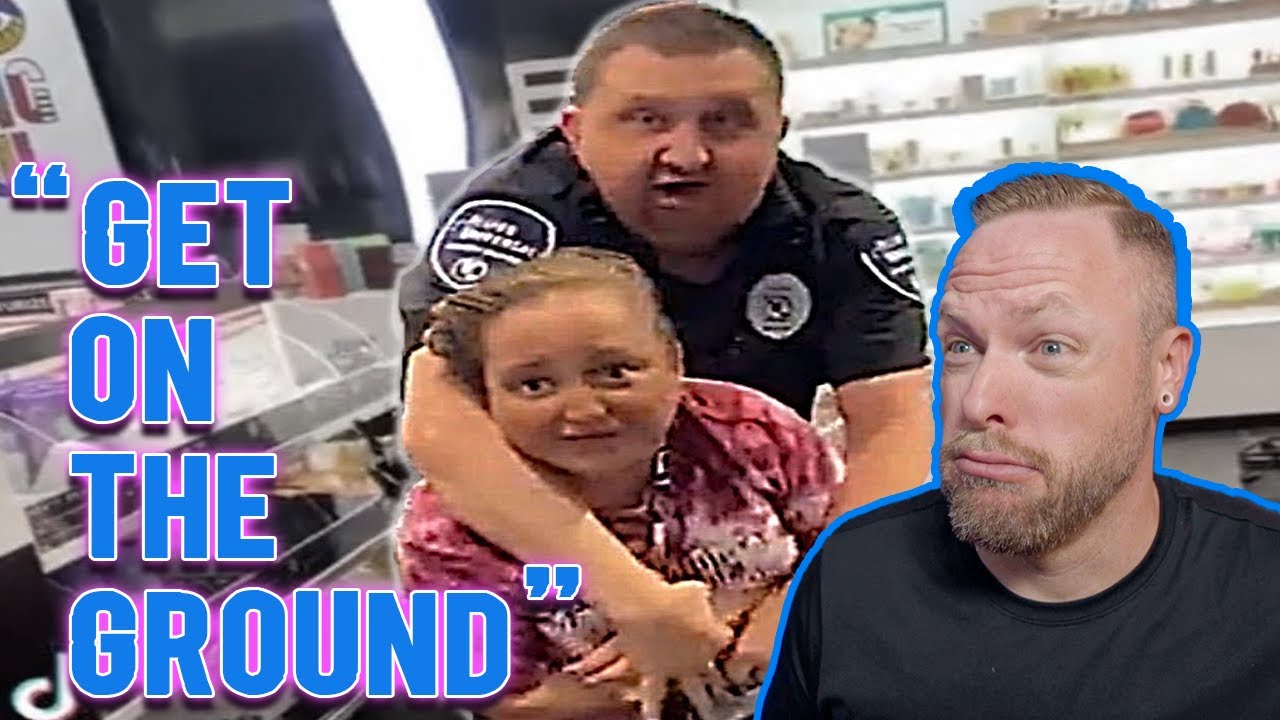 Mall Cop Body Slams Crazy Lady After She Bites Him
