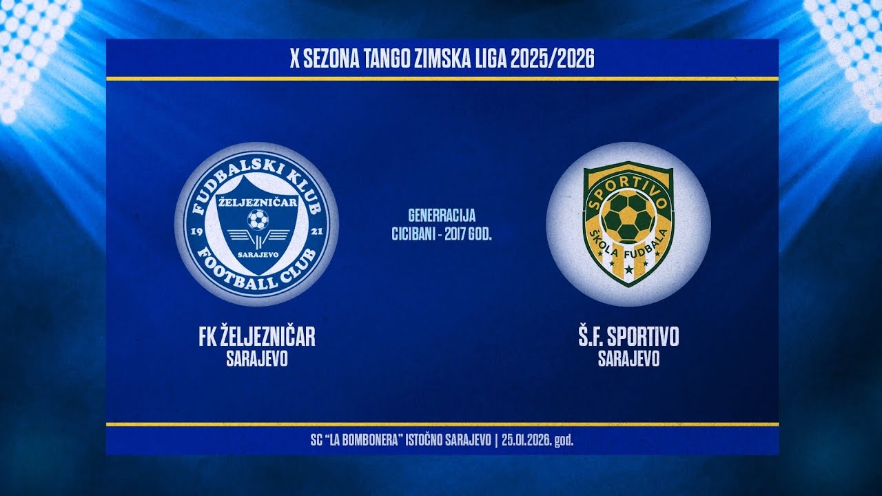 X sezona Tango zimska liga: FK ŽELJEZNIČAR - Š.F. SPORTIVO 8:1