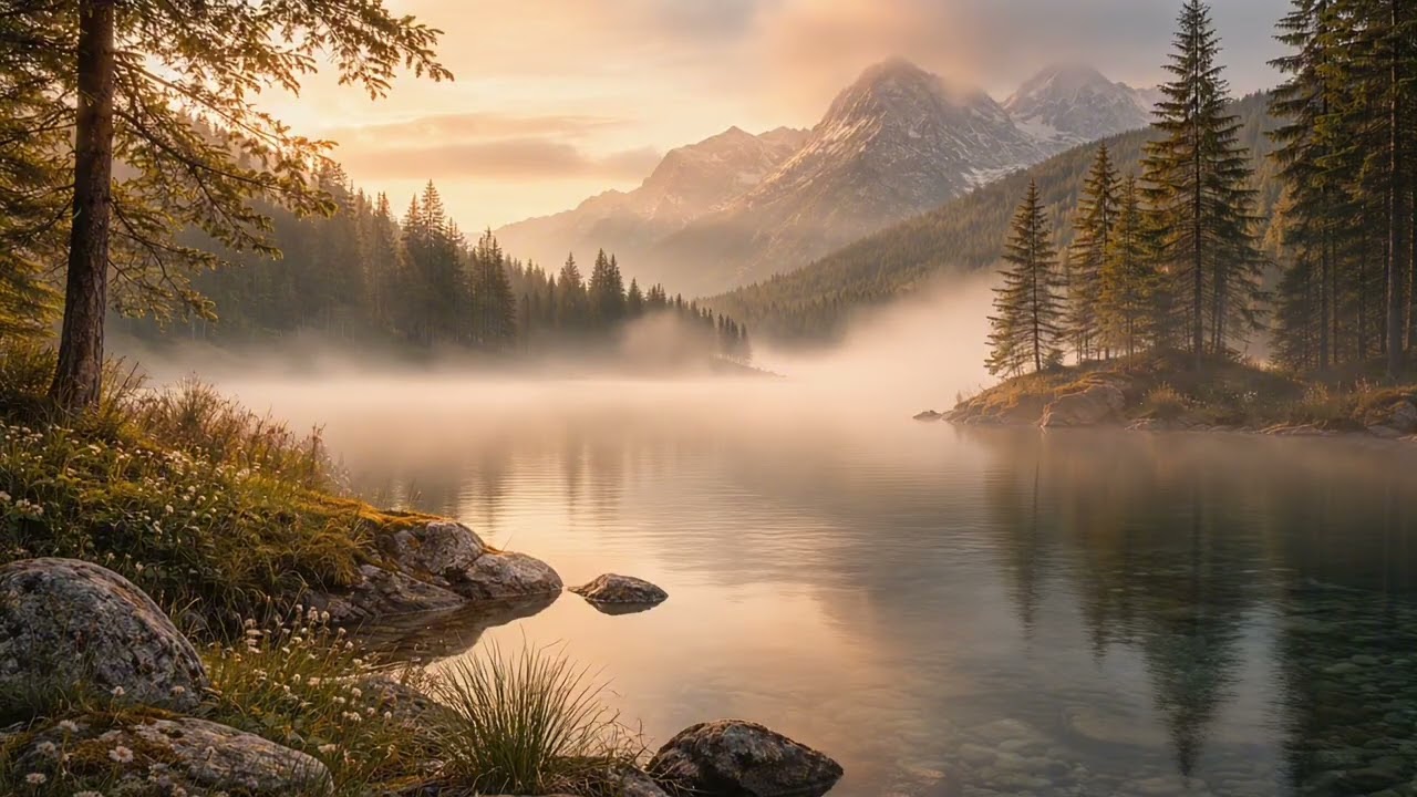 20-Minute Misty Mountain Relaxation | Calm Nature Scenery for Meditation & Focus