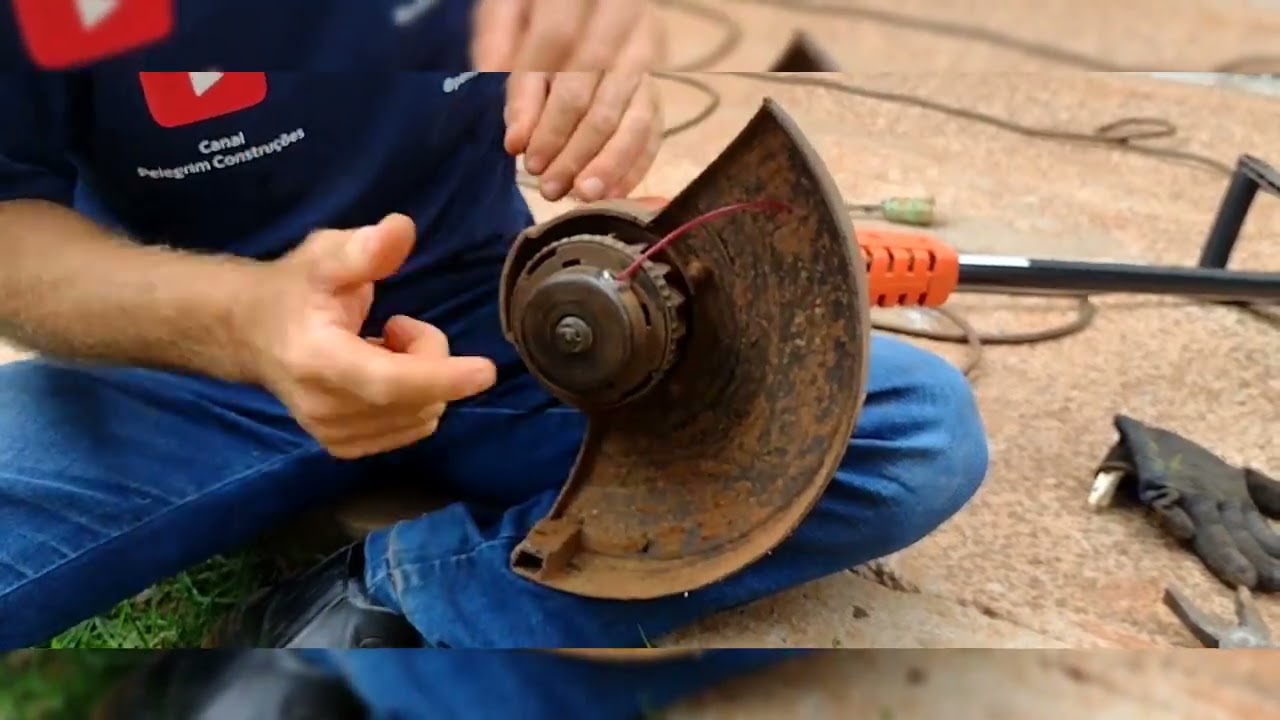 Aprenda colocar fio de nylon em máquina de cortar grama!