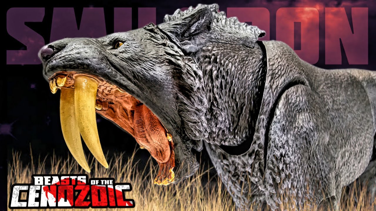 BEASTS OF THE CENOZOIC!!! Super Articulated 1/12 scale SMILODON Review!!!