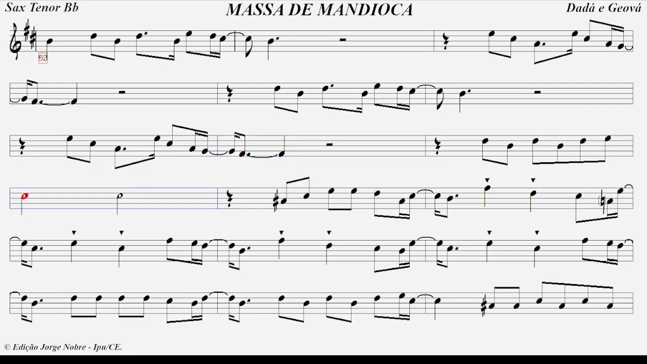🎵🎷MASSA DE MANDIOCA - Sax Tenor Bb